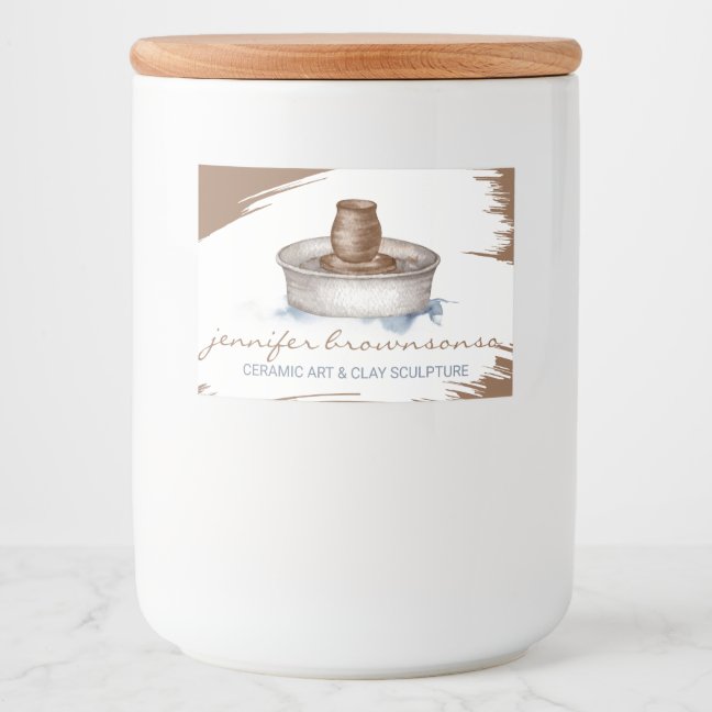 Clay Pottery Ceramic Art sculpture handmade Food Label