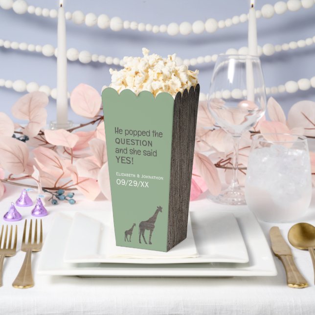 Clay Safari Giraffe, Rustic Wedding Favor Boxes (Wedding)