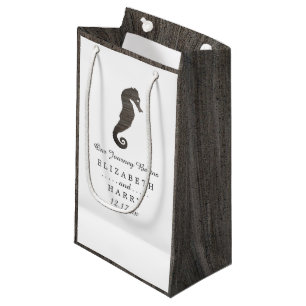 Clay Seahorse Beach Wedding Small Gift Bag