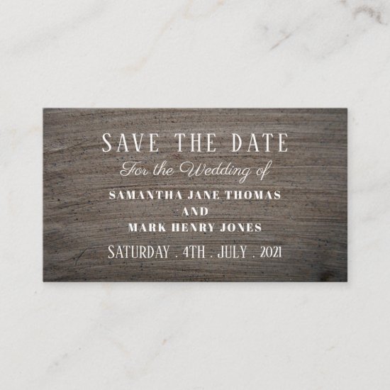 Clay Slab Effect Save the Date Enclosure Card