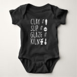 Clay Slip Glaze Kiln Pottery Ceramic Baby Bodysuit