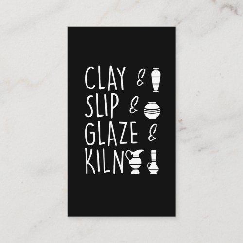 Clay Slip Glaze Kiln Pottery Ceramic Business Card