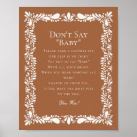 Clay Talavera Tile Dont Say Baby Shower Game