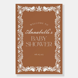 Clay Talavera Tile Fiesta Baby Shower Welcome Sign