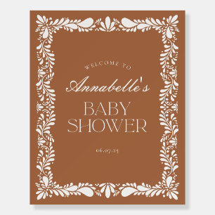 Clay Talavera Tile Fiesta Baby Shower Welcome Sign