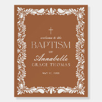 Clay Talavera Tile Fiesta Baptism Welcome Sign