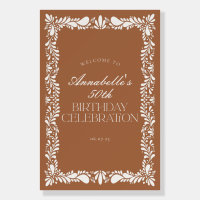 Clay Talavera Tile Fiesta Birthday Welcome Sign