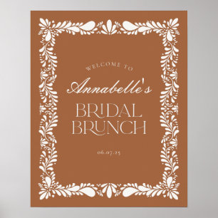 Clay Talavera Tile Fiesta Bridal Brunch Welcome Poster