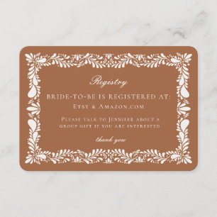 Clay Talavera Tile Registry Card Invitation Insert