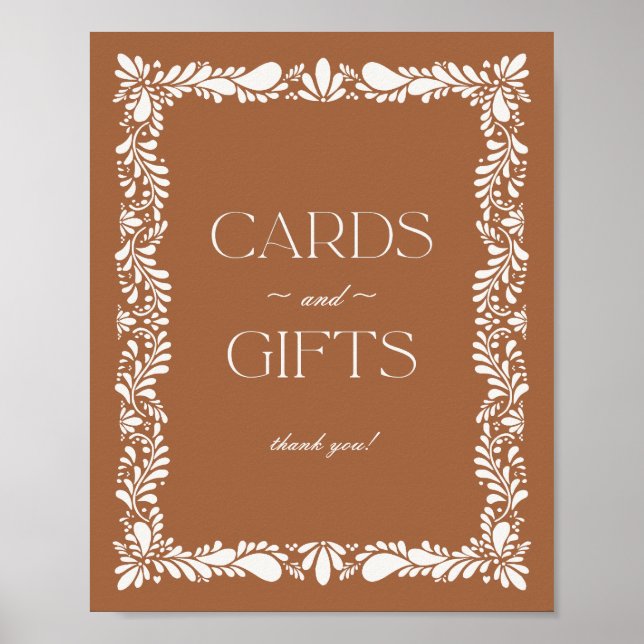 Clay Talavera Tile Spanish Cards and Gifts Sign (Front)