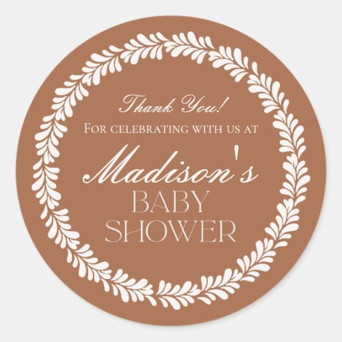 Clay Talavera Tile Spanish Fiesta Baby Shower Classic Round Sticker