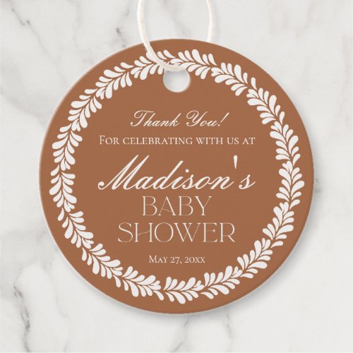Clay Talavera Tile Spanish Fiesta Baby Shower Favor Tags