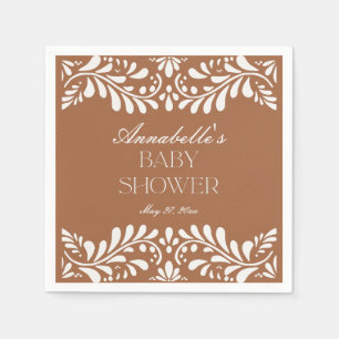 Clay Talavera Tile Spanish Fiesta Baby Shower Napkins
