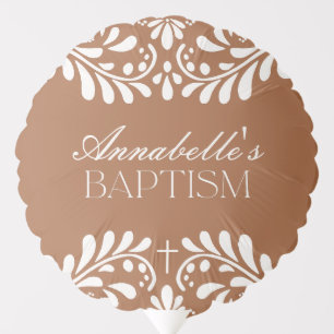 Clay Talavera Tile Spanish Fiesta Baptism Balloon