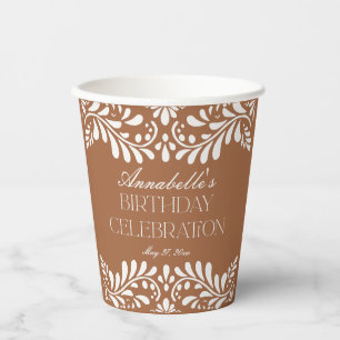 Clay Talavera Tile Spanish Fiesta Birthday Party Paper Cups