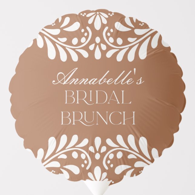Clay Talavera Tile Spanish Fiesta Bridal Brunch Balloon (Front)