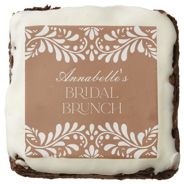 Clay Talavera Tile Spanish Fiesta Bridal Brunch Brownie (Front)