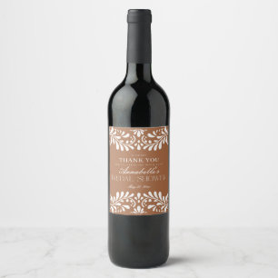 Clay Talavera Tile Spanish Fiesta Bridal Shower Wine Label
