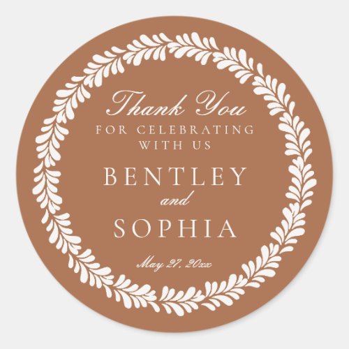 Clay Talavera Tile Spanish Fiesta Wedding Favor Classic Round Sticker