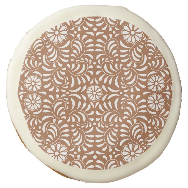 Clay Talavera Tile Spanish Style Fiesta Cupcake Sugar Cookie (Front)