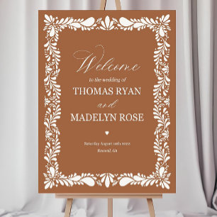 Clay Talavera Wedding Welcome Sign Template, Burnt