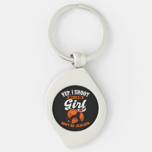 Clay Target Shooting Yep, I Shoot Like A Girl Gift Keychain