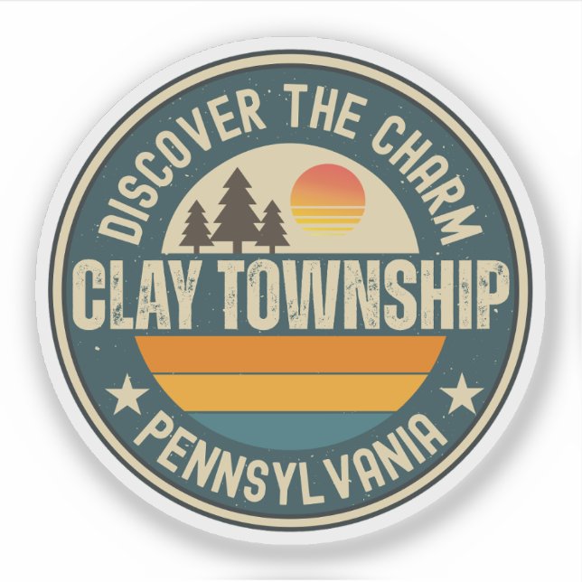 Clay township, Pennsylvania Sticker (Front)
