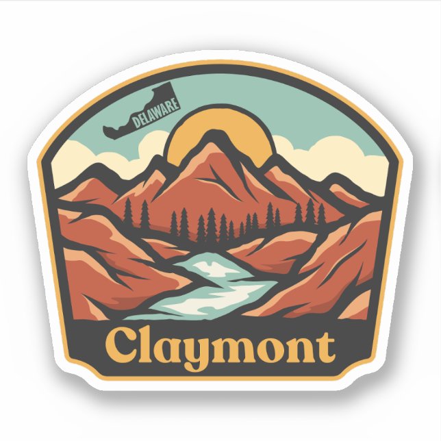 Claymont, Delaware  Sticker (Front)