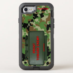 CLAYMOORE MINE (Front Toward Enemy) OtterBox Defender iPhone SE/8/7 Case