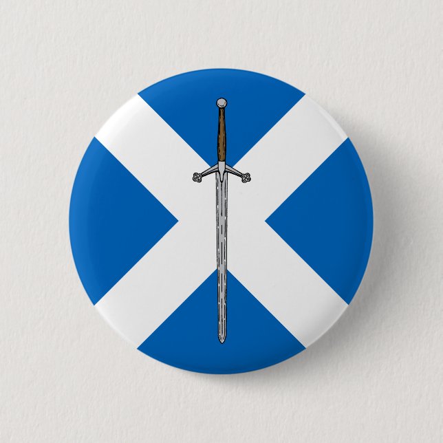 Claymore and Saltire Button (Front)
