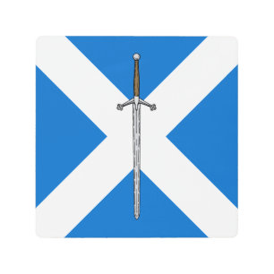 Claymore and Saltire Metal Print