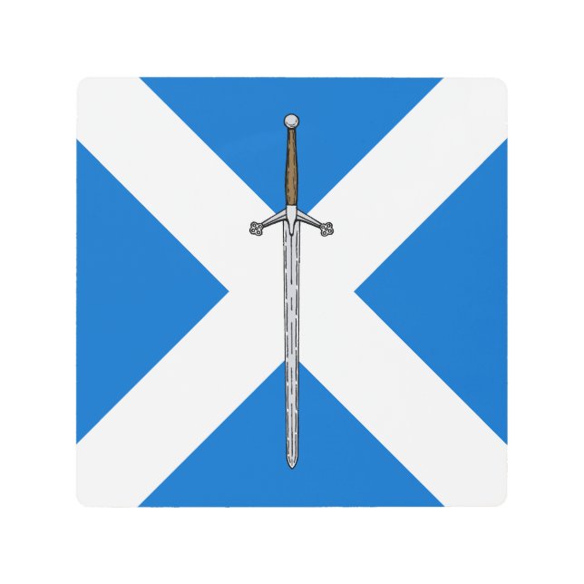 Claymore and Saltire Metal Print (Front)