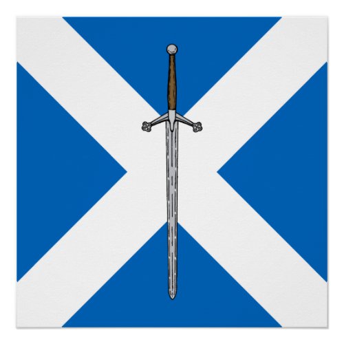 Claymore and Saltire Poster