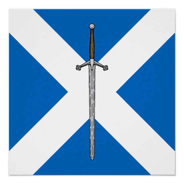 Claymore and Saltire Poster (Front)