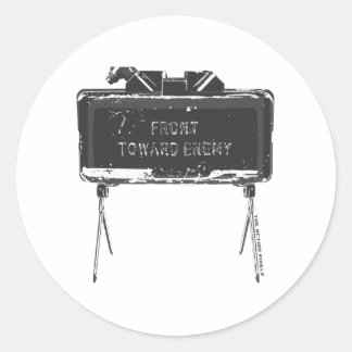 Claymore "Front Toward Enemy" Sitcker Classic Round Sticker