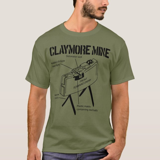Claymore Mine Schematic Front Toward Enemy T-Shirt (Front)