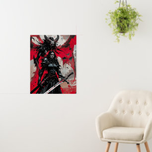 Claymore Poster Dark Fantasy Warrior Gothic Woman 