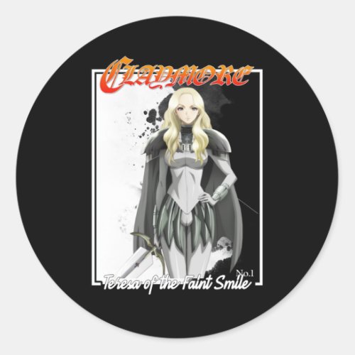 Claymore _ Teresa of the Faint Smile Classic Round Sticker