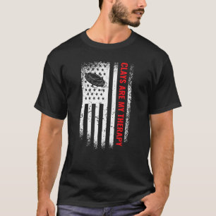 Clays Are My Therapy Clay Target Shooting T-Shirt