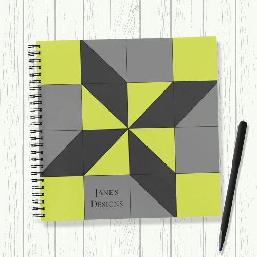 Clays Choice Quilt Block Quilters Spiral Notebook