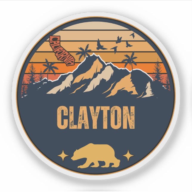 Clayton, California Sticker (Front)