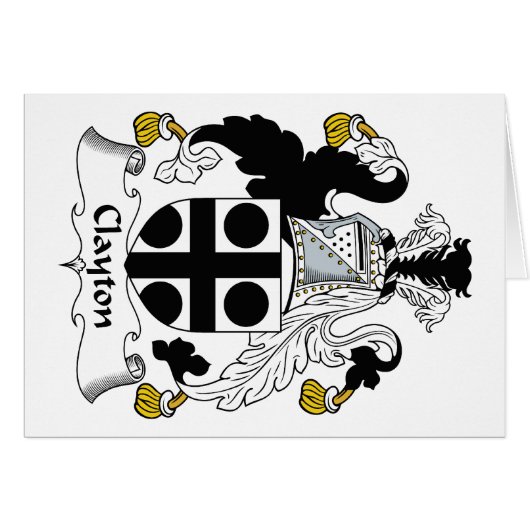 Clayton Family Crest Cards (Front Horizontal)