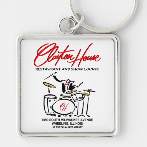 Clayton House Restaurant and Show Lounge Wheeling Keychain