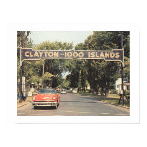Clayton Thousand Islands NY, 1959 Vintage Style Poster