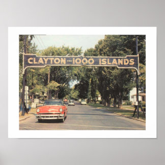 Clayton Thousand Islands NY, 1959 Vintage Style Poster