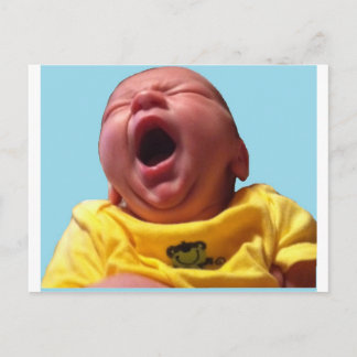 clayton yawning postcard