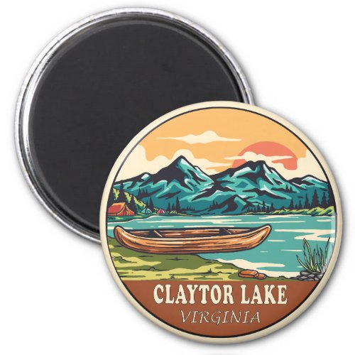 Claytor Lake Virginia Boating Fishing Emblem Magnet