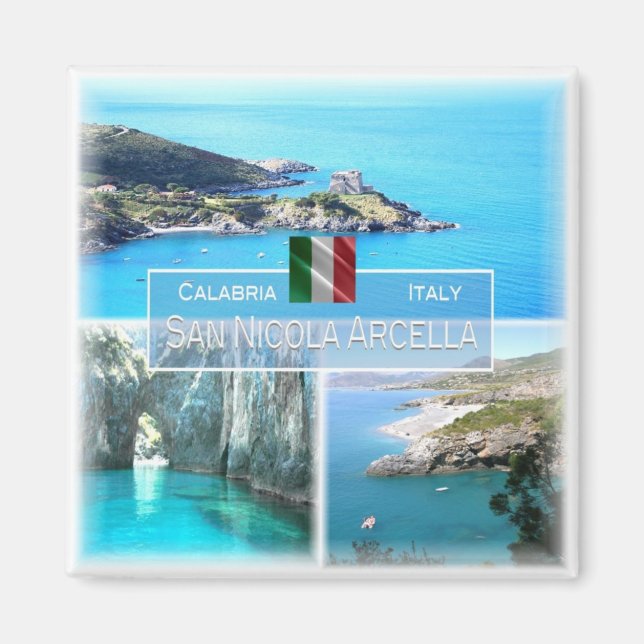 CLB012 SAN NICOLA ARCELLA, Calabria, Fridge Magnet (Front)