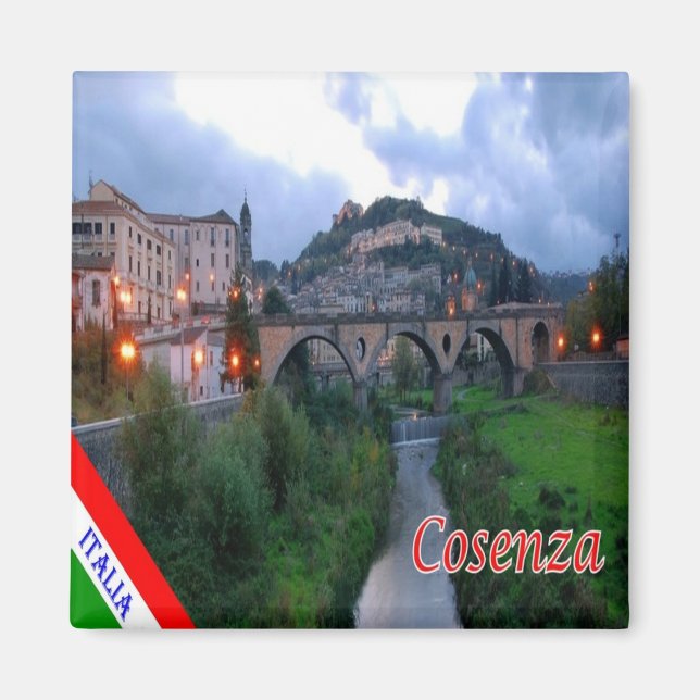 CLB027 COSENZA, Calabria, Italy, Fridge Magnet (Front)
