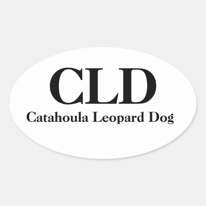 CLD Catahoula Leopard Dog Oval Sticker